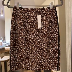 White House Black Market Leopard Print Pencil Skirt - 00 - New With Tags